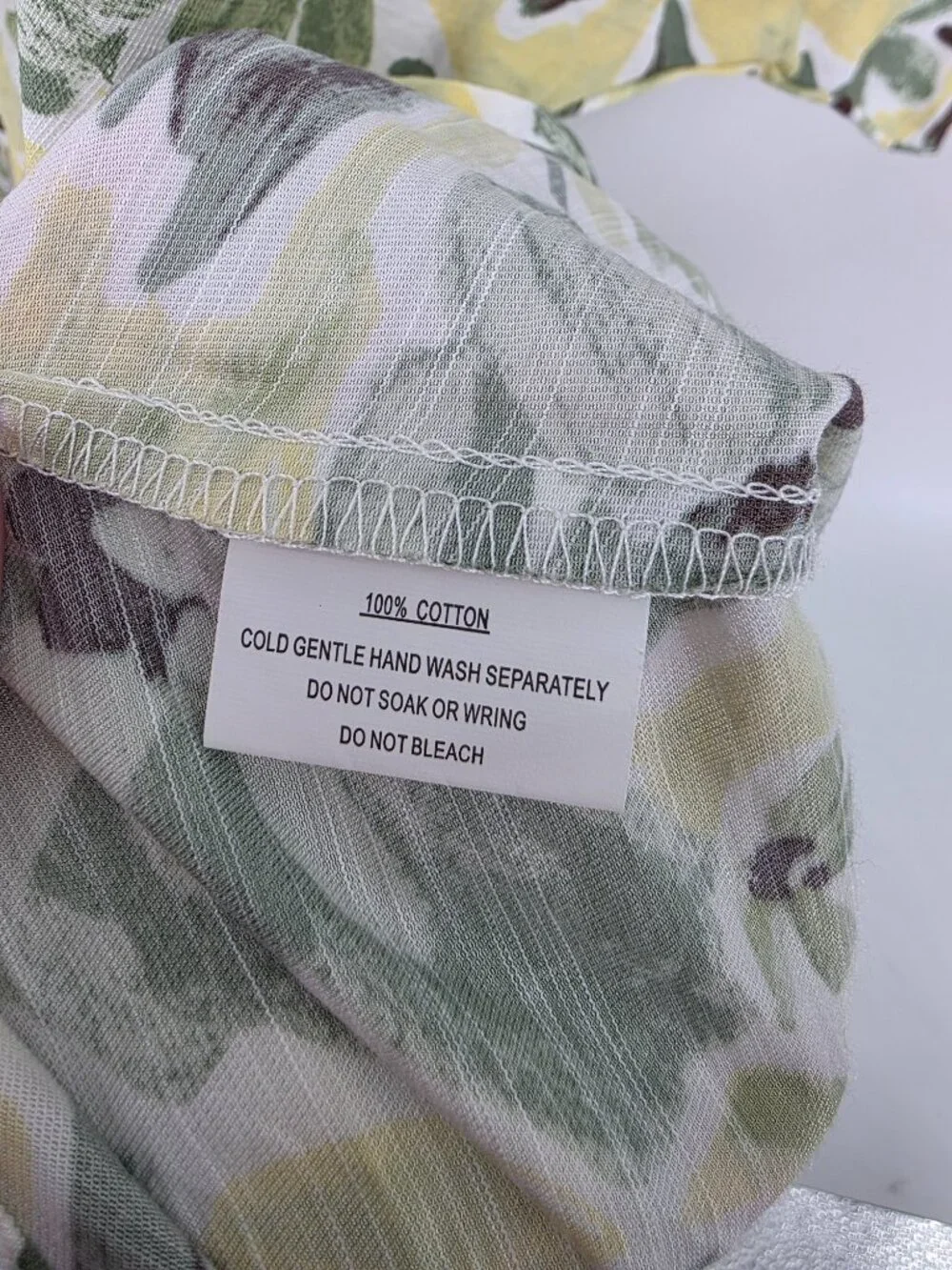 Indikah Green Yellow Floral Button-Up Romper – Size‎ M – Cotton Flowy